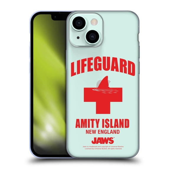 Head Case Designs Officially Licensed Jaws I Key Art Lifeguard Soft Gel Case Compatible with Apple iPhone 13 Mini