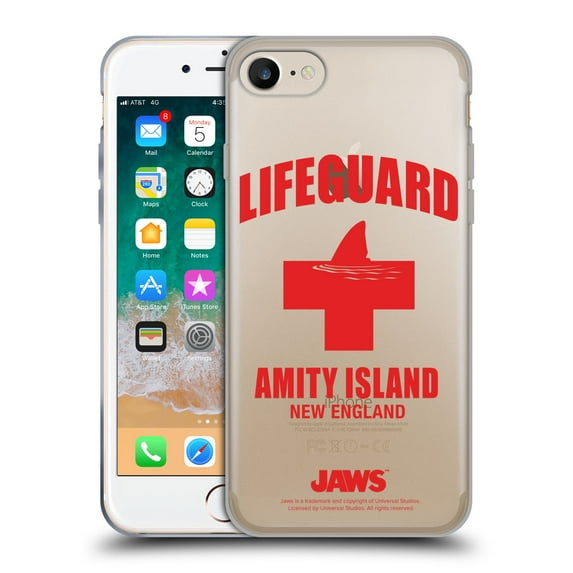 Head Case Designs Officially Licensed Jaws I Key Art Lifeguard Soft Gel Case Compatible with Apple iPhone 7 / 8 / SE 2020 & 2022