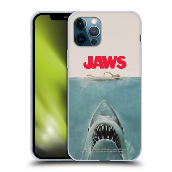 Head Case Designs Officially Licensed Jaws I Key Art Poster Soft Gel Case Compatible with Apple iPhone 12 / iPhone 12 Pro