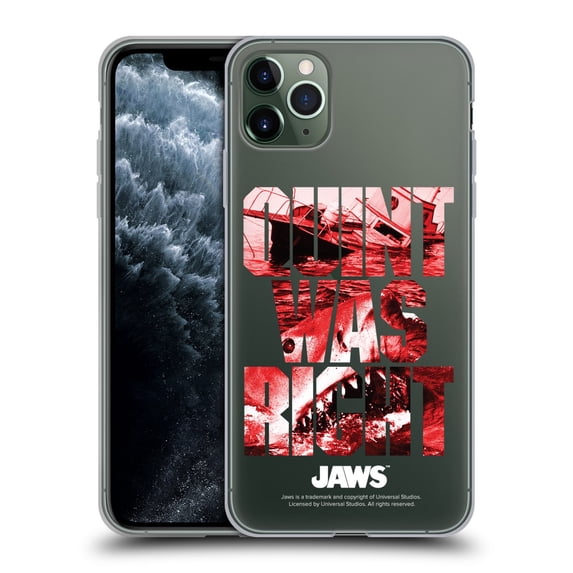 Head Case Designs Officially Licensed Jaws I Key Art Quint Was Right Soft Gel Case Compatible with Apple iPhone 11 Pro Max