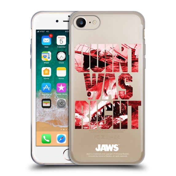 Head Case Designs Officially Licensed Jaws I Key Art Quint Was Right Soft Gel Case Compatible with Apple iPhone 7 / 8 / SE 2020 & 2022