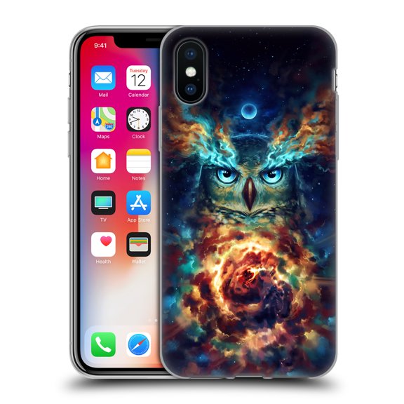 Head Case Designs Officially Licensed Jonas "JoJoesArt" Jödicke Wildlife 2 Aurowla Soft Gel Case Compatible with Apple iPhone X / iPhone XS