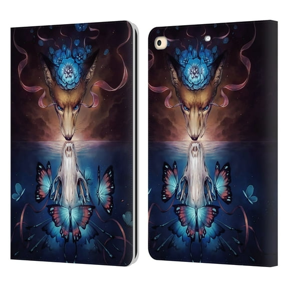 Head Case Designs Officially Licensed Jonas "JoJoesArt" Jödicke Wildlife 2 Beautiful Death Leather Book Wallet Case Compatible with Apple iPad 9.7 2017 / iPad 9.7 2018