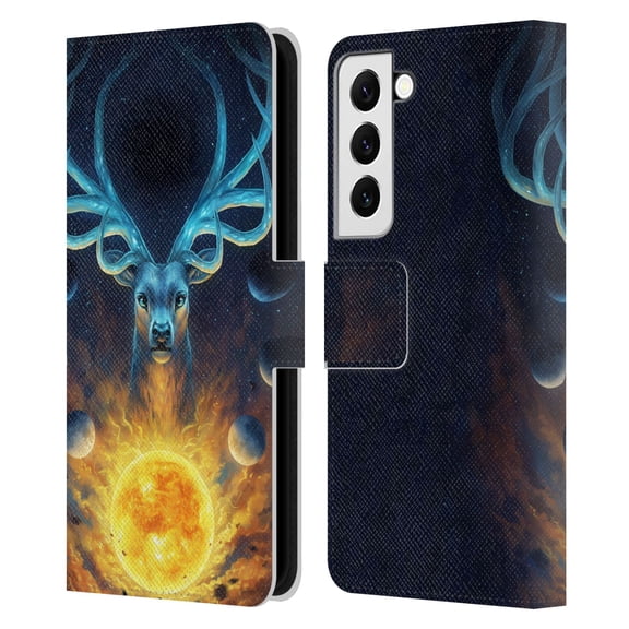Head Case Designs Officially Licensed Jonas "JoJoesArt" Jödicke Wildlife 2 Celestial Leather Book Wallet Case Cover Compatible with Samsung Galaxy S22 5G