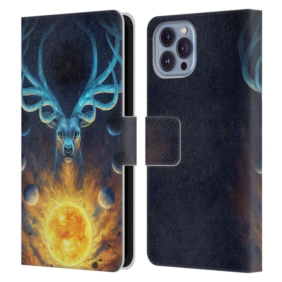 Head Case Designs Officially Licensed Jonas "JoJoesArt" Jödicke Wildlife 2 Celestial Leather Book Wallet Case Cover Compatible with Apple iPhone 14
