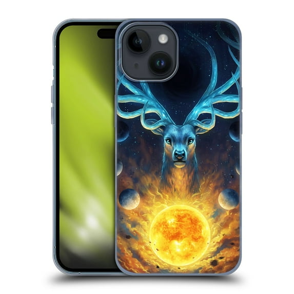 Head Case Designs Officially Licensed Jonas "JoJoesArt" Jödicke Wildlife 2 Celestial Soft Gel Case Compatible with Apple iPhone 15