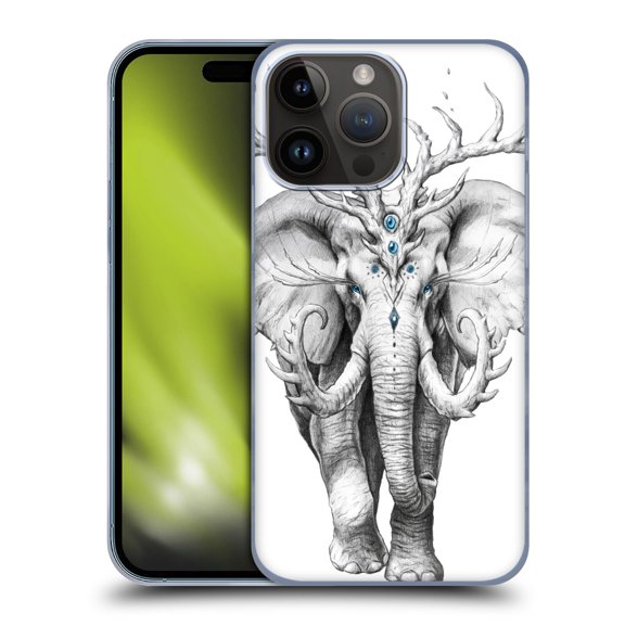 Head Case Designs Officially Licensed Jonas "JoJoesArt" Jödicke Wildlife 2 Elephant Soul Hard Back Case Compatible with Apple iPhone 15 Pro Max