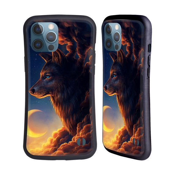 Head Case Designs Officially Licensed Jonas "JoJoesArt" Jödicke Wildlife 2 Golden Moon Hybrid Case Compatible with Apple iPhone 12 Pro Max