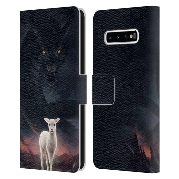 Head Case Designs Officially Licensed Jonas "JoJoesArt" Jödicke Wildlife 2 Lamm Gottes Leather Book Wallet Case Cover Compatible with Samsung Galaxy S10+ / S10 Plus