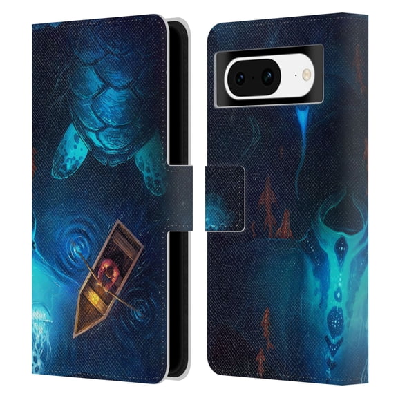 Head Case Designs Officially Licensed Jonas "JoJoesArt" Jödicke Wildlife 2 Night Fishing Leather Book Wallet Case Cover Compatible with Google Pixel 8