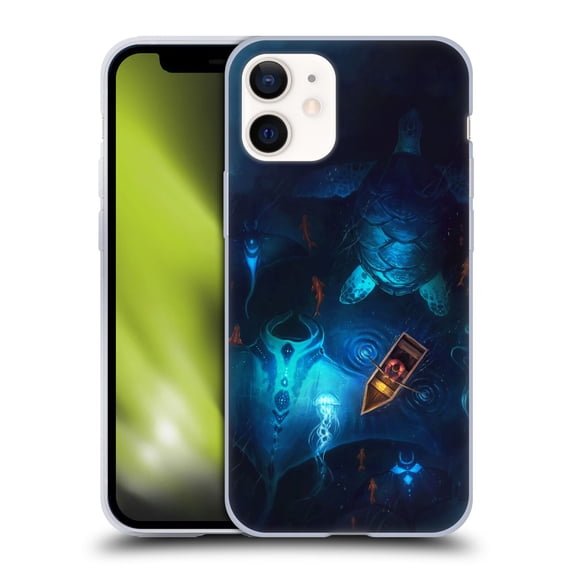 Head Case Designs Officially Licensed Jonas "JoJoesArt" Jödicke Wildlife 2 Night Fishing Soft Gel Case Compatible with Apple iPhone 12 Mini