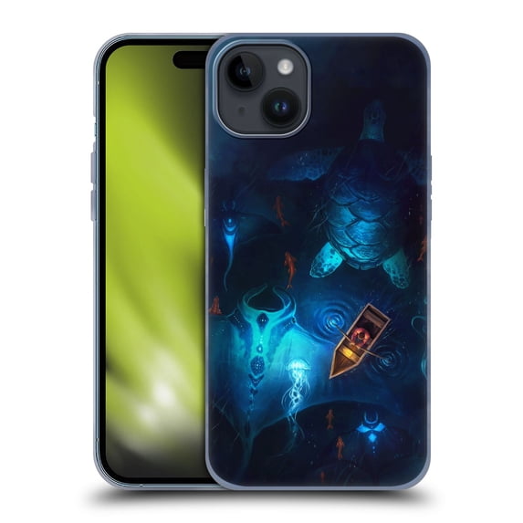 Head Case Designs Officially Licensed Jonas "JoJoesArt" Jödicke Wildlife 2 Night Fishing Soft Gel Case Compatible with Apple iPhone 15 Plus