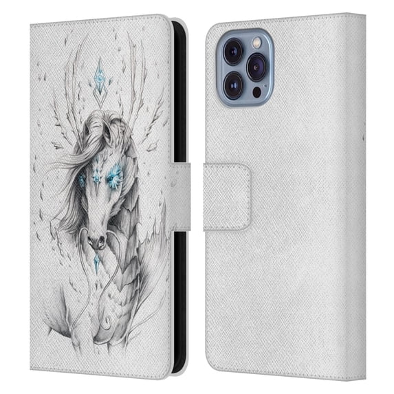 Head Case Designs Officially Licensed Jonas "JoJoesArt" Jödicke Wildlife 2 Sea Horse Leather Book Wallet Case Cover Compatible with Apple iPhone 14