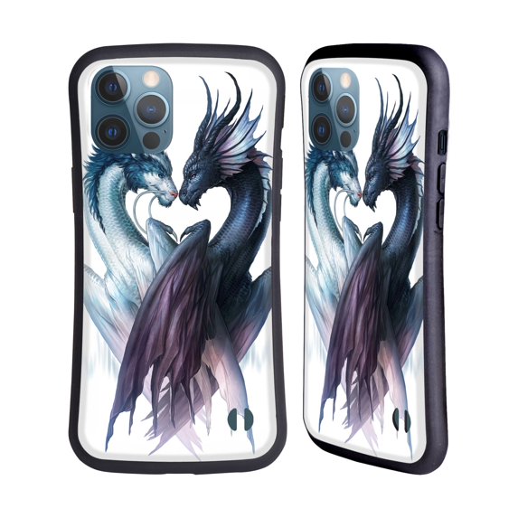 Head Case Designs Officially Licensed Jonas "JoJoesArt" Jödicke Wildlife 2 Yin And Yang Dragons Hybrid Case Compatible with Apple iPhone 12 Pro Max