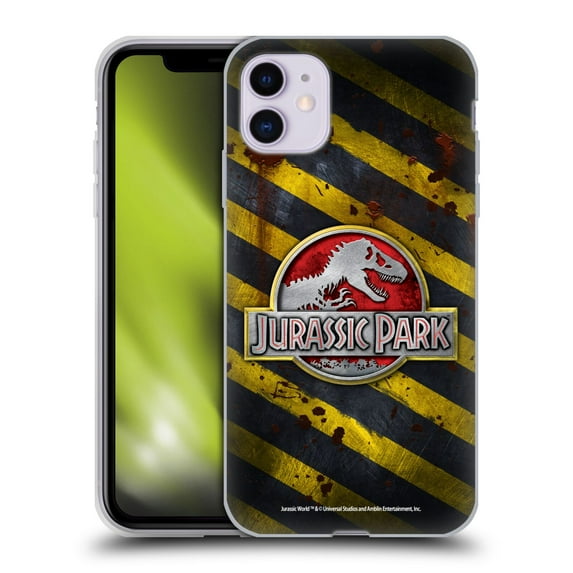 Head Case Designs Officially Licensed Jurassic Park Logo Distressed Look Crosswalk Soft Gel Case Compatible with Apple iPhone 11