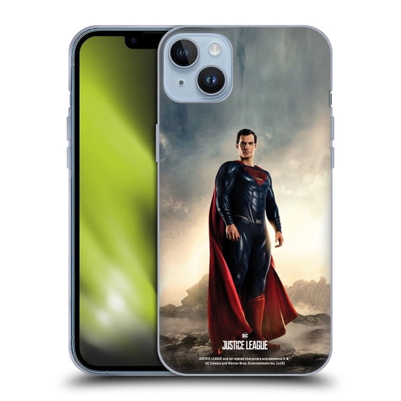Head Case Designs Officially Licensed Justice League Movie Character Posters Superman Soft Gel Case Compatible with Apple iPhone 14 Plus