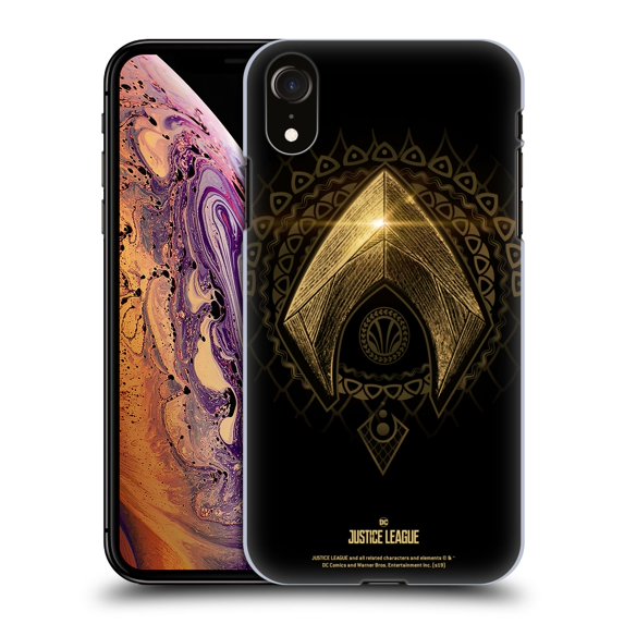 Head Case Designs Officially Licensed Justice League Movie Logos Aquaman 2 Hard Back Case Compatible with Apple iPhone XR