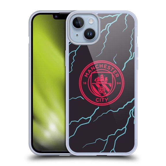 Head Case Designs Manchester City Man City FC 2023/24 Badge Kit Third Soft Gel Case for Apple iPhone 14 Plus