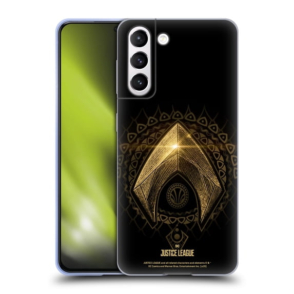 Head Case Designs Officially Licensed Justice League Movie Logos Aquaman 2 Soft Gel Case Compatible with Samsung Galaxy S21 5G