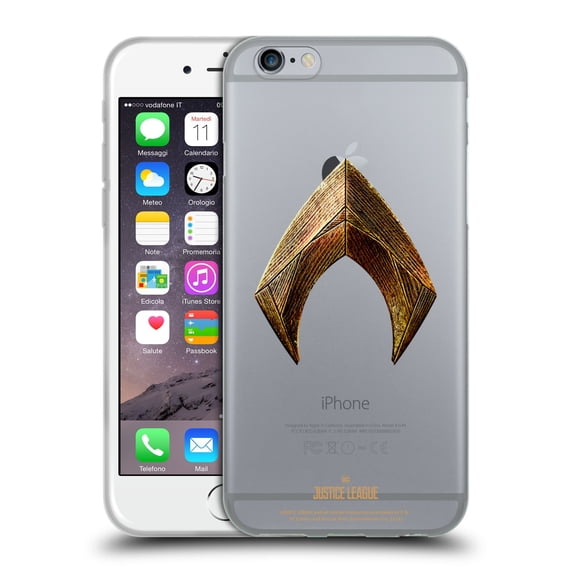 Head Case Designs Officially Licensed Justice League Movie Logos Aquaman Soft Gel Case Compatible with Apple iPhone 6 / iPhone 6s