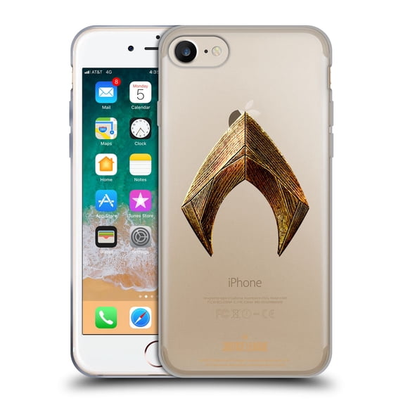 Head Case Designs Officially Licensed Justice League Movie Logos Aquaman Soft Gel Case Compatible with Apple iPhone 7 / 8 / SE 2020 & 2022