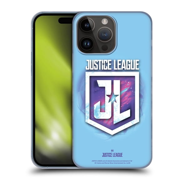 Head Case Designs Officially Licensed Justice League Movie Logos JL Badge 2 Hard Back Case Compatible with Apple iPhone 15 Pro Max