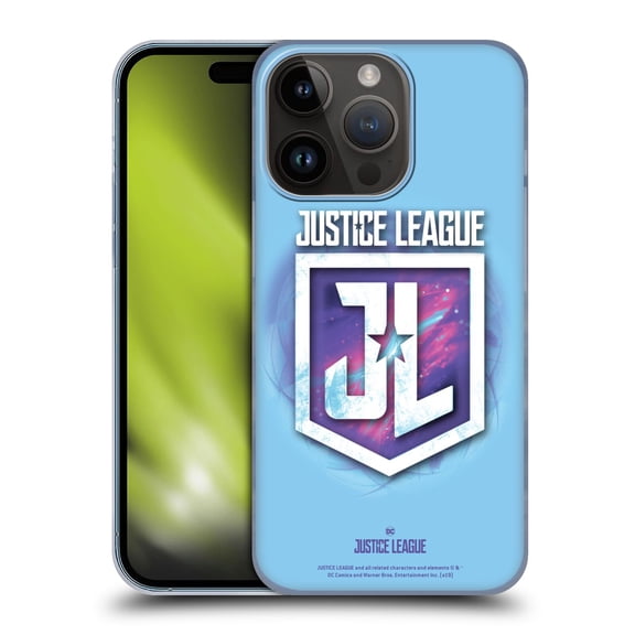 Head Case Designs Officially Licensed Justice League Movie Logos JL Badge 2 Hard Back Case Compatible with Apple iPhone 15 Pro