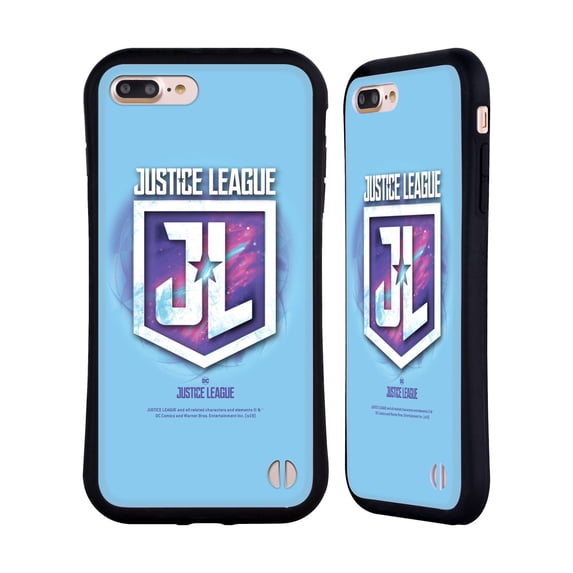 Head Case Designs Officially Licensed Justice League Movie Logos JL Badge 2 Hybrid Case Compatible with Apple iPhone 7 Plus / iPhone 8 Plus