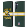 thumbnail image 1 of Head Case Designs NFL Green Bay Packers Graphics Helmet Typography Leather Book Wallet Case Cover For Samsung Galaxy A15, 1 of 6