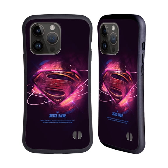 Head Case Designs Officially Licensed Justice League Movie Logos Superman 2 Hybrid Case Compatible with Apple iPhone 15 Pro Max