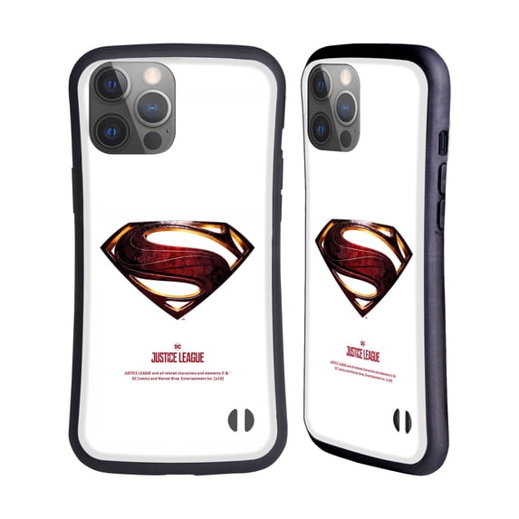 Head Case Designs Officially Licensed Justice League Movie Logos Superman Hybrid Case Compatible with Apple iPhone 14 Pro Max