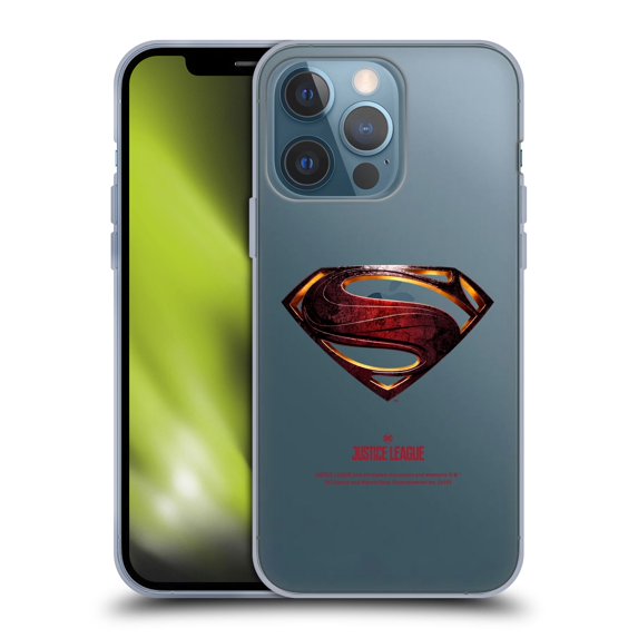 Head Case Designs Officially Licensed Justice League Movie Logos Superman Soft Gel Case Compatible with Apple iPhone 13 Pro
