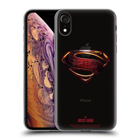 Head Case Designs Officially Licensed Justice League Movie Logos Superman Soft Gel Case Compatible with Apple iPhone XR
