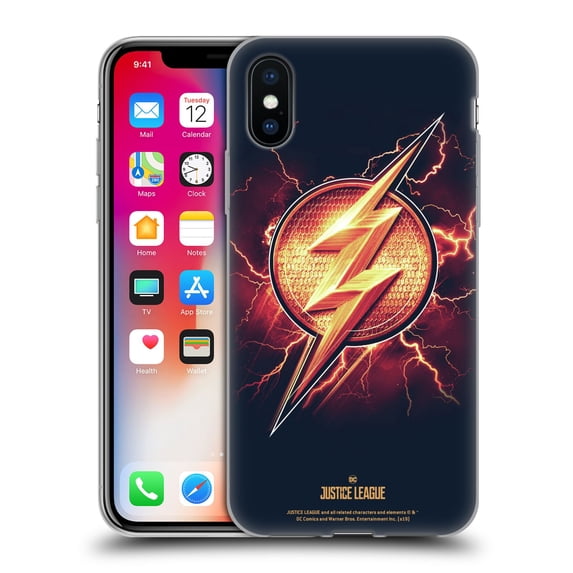 Head Case Designs Officially Licensed Justice League Movie Logos The Flash 2 Soft Gel Case Compatible with Apple iPhone X / iPhone XS