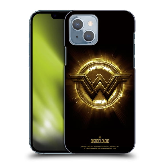Head Case Designs Officially Licensed Justice League Movie Logos Wonder Woman 2 Hard Back Case Compatible with Apple iPhone 14