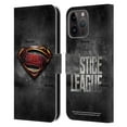 thumbnail image 1 of Head Case Designs Officially Licensed Justice League Movie Superman Logo Art Man Of Steel Leather Book Wallet Case Cover Compatible with Apple iPhone 15 Pro Max, 1 of 6