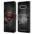 thumbnail image 1 of Head Case Designs Officially Licensed Justice League Movie Superman Logo Art Man Of Steel Leather Book Wallet Case Cover Compatible with Samsung Galaxy S10+ / S10 Plus, 1 of 6
