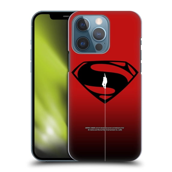 Head Case Designs Officially Licensed Justice League Movie Superman Logo Art Red And Black Flight Hard Back Case Compatible with Apple iPhone 13 Pro
