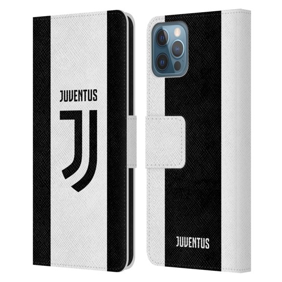 Head Case Designs Officially Licensed Juventus Football Club 2017/18 Race Kit Home Leather Book Wallet Case Cover Compatible with Apple iPhone 12 / iPhone 12 Pro