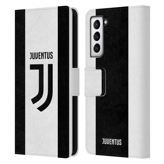 Head Case Designs Officially Licensed Juventus Football Club 2017/18 Race Kit Home Leather Book Wallet Case Cover Compatible with Samsung Galaxy S21 FE 5G