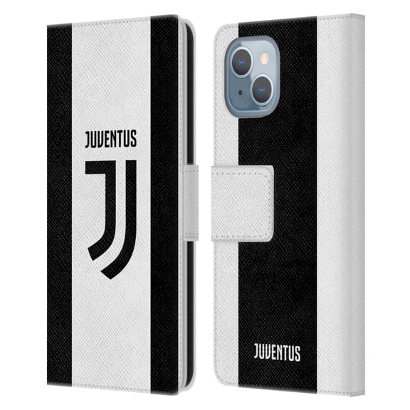 Head Case Designs Officially Licensed Juventus Football Club 2017/18 Race Kit Home Leather Book Wallet Case Cover Compatible with Apple iPhone 14