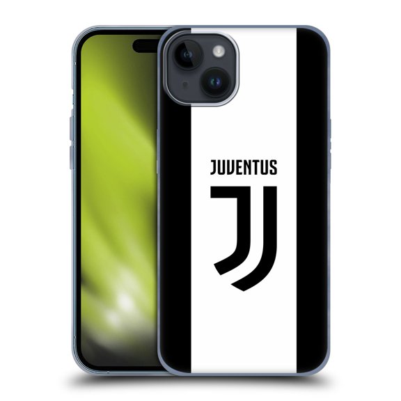 Head Case Designs Officially Licensed Juventus Football Club 2017/18 Race Kit Home Soft Gel Case Compatible with Apple iPhone 15 Plus