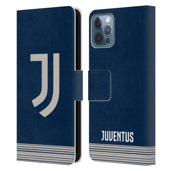 Head Case Designs Officially Licensed Juventus Football Club 2020/21 Match Kit Away Leather Book Wallet Case Cover Compatible with Apple iPhone 12 / iPhone 12 Pro