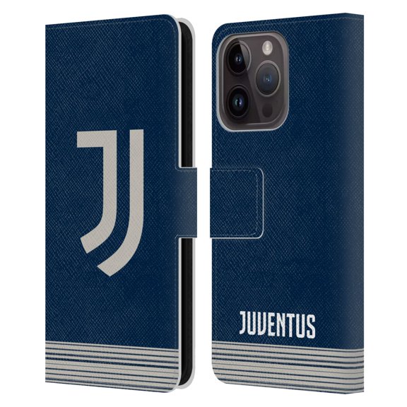 Head Case Designs Officially Licensed Juventus Football Club 2020/21 Match Kit Away Leather Book Wallet Case Cover Compatible with Apple iPhone 15 Pro