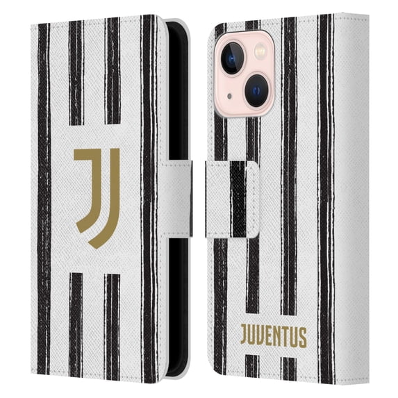Head Case Designs Officially Licensed Juventus Football Club 2020/21 Match Kit Home Leather Book Wallet Case Cover Compatible with Apple iPhone 13 Mini