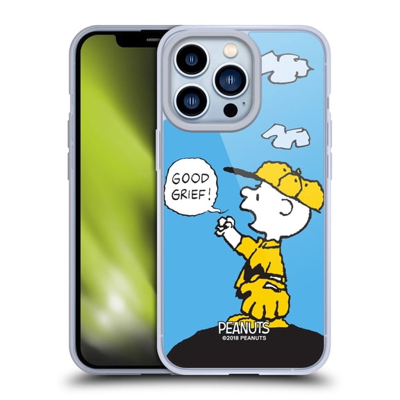 Head Case Designs Peanuts Charlie Brown Good Grief Soft Gel Case for Apple iPhone 13 Pro