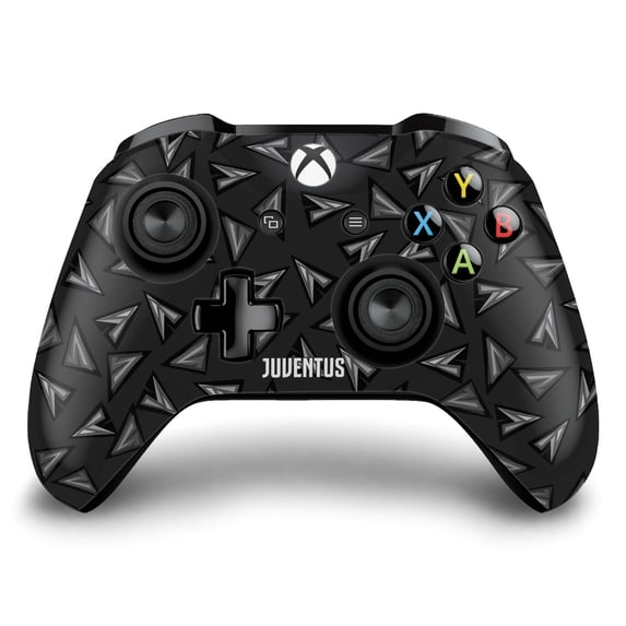 Head Case Designs Officially Licensed Juventus Football Club Art Geometric Pattern Vinyl Sticker Skin Decal Cover Compatible with Microsoft Xbox One S / X Controller