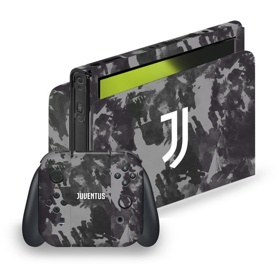 Head Case Designs Officially Licensed Juventus Football Club Art Monochrome Splatter Vinyl Sticker Skin Decal Cover Compatible with Nintendo Switch OLED