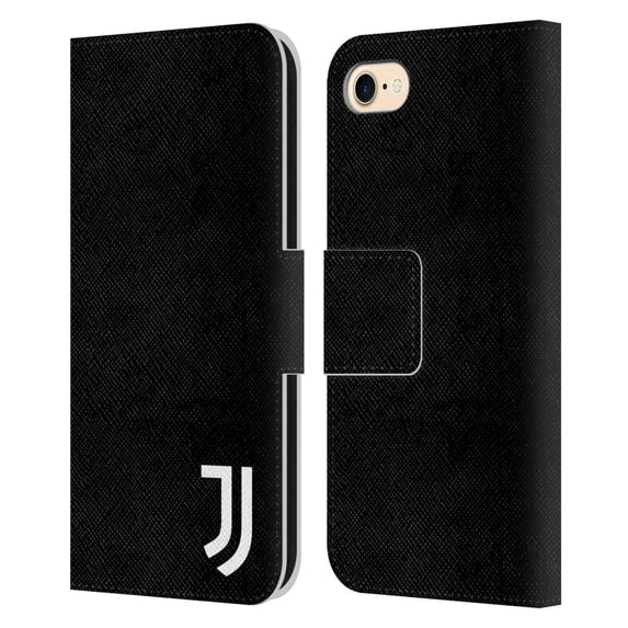 Head Case Designs Officially Licensed Juventus Football Club Lifestyle 2 Plain Leather Book Wallet Case Cover Compatible with Apple iPhone 7 / 8 / SE 2020 & 2022