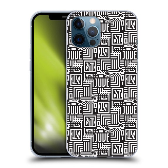 Head Case Designs Officially Licensed Juventus Football Club Patterns Maze Soft Gel Case Compatible With Apple iPhone 12 Pro Max